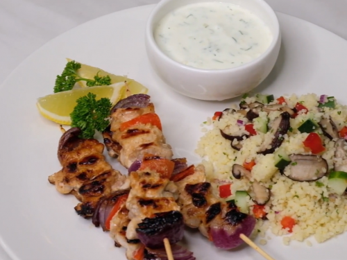 grilled-mushroom-kabobs-with-couscous-salad-recipe