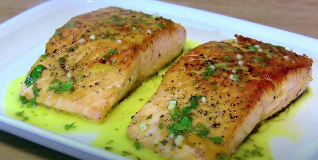 Cedar Plank Salmon with Lemon and Garlic Recipe