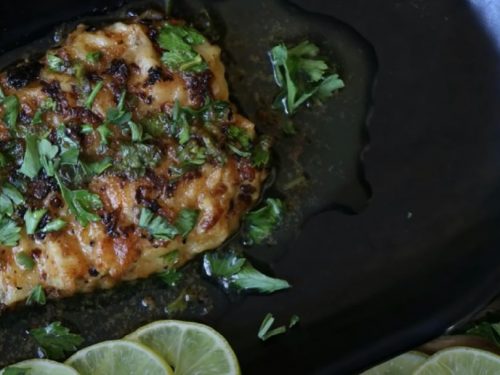 Grilled Fish with Citrus Pearl Sauce Recipe