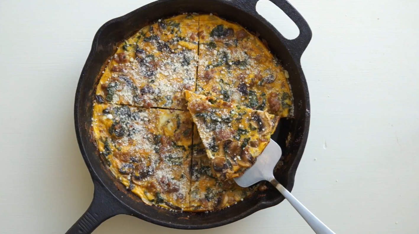 Sausage and Mushroom Breakfast Frittata Recipe