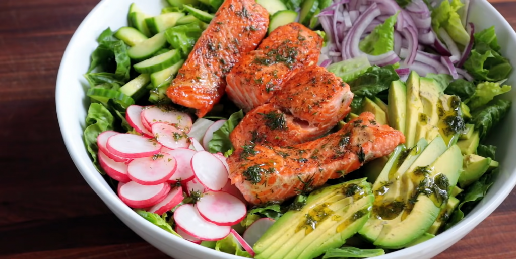 smoked-salmon-with-avocado-radish-salad-recipe