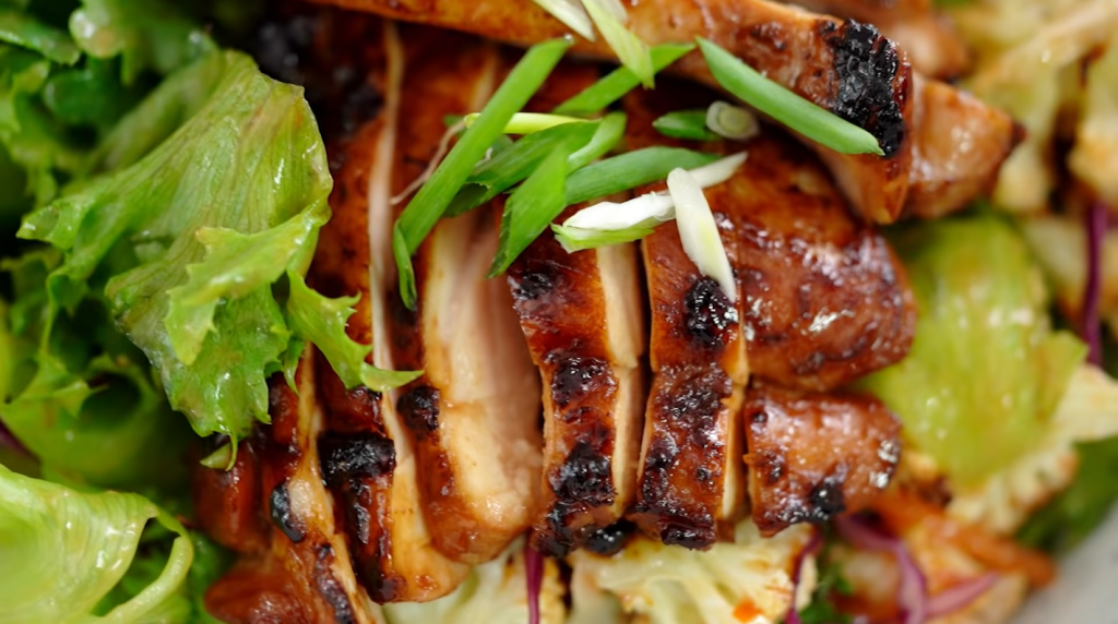 southwest-grilled-chicken-salad-with-candied-bacon-recipe