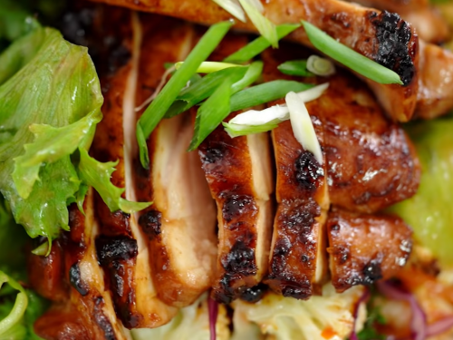 southwest-grilled-chicken-salad-with-candied-bacon-recipe