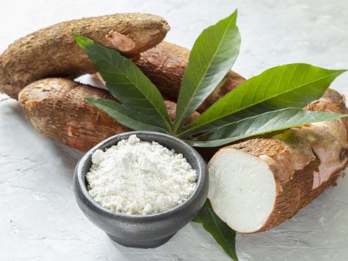 tapioca flour and yuca roots