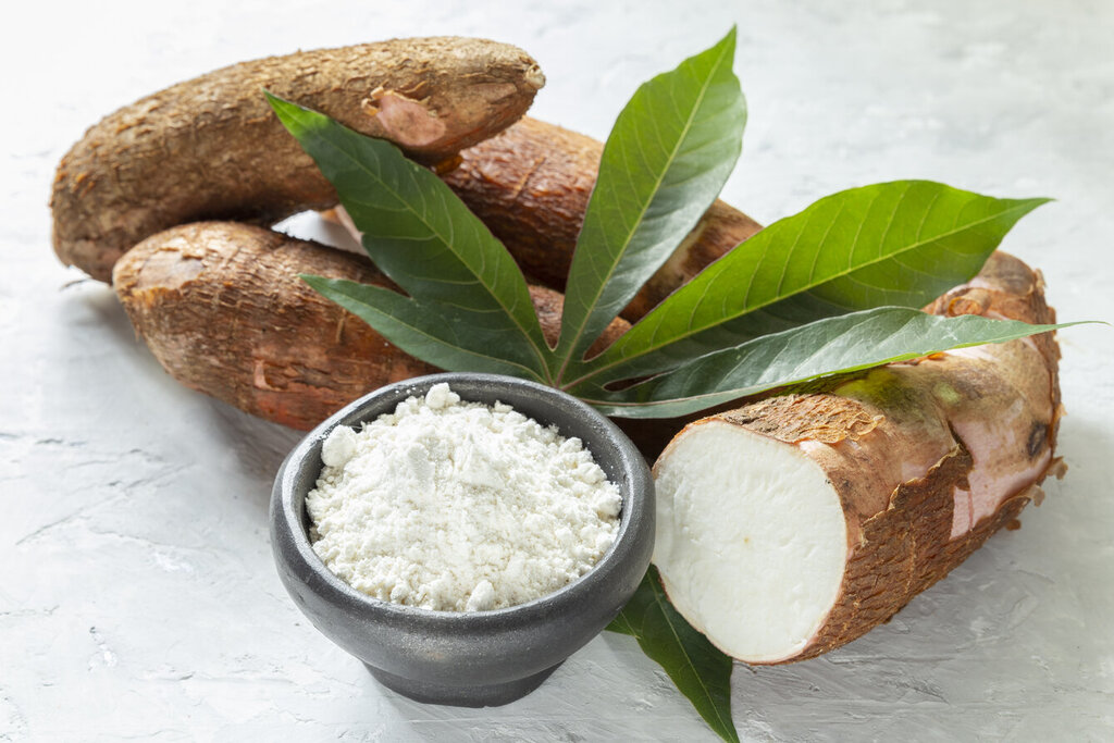 tapioca flour and yuca roots