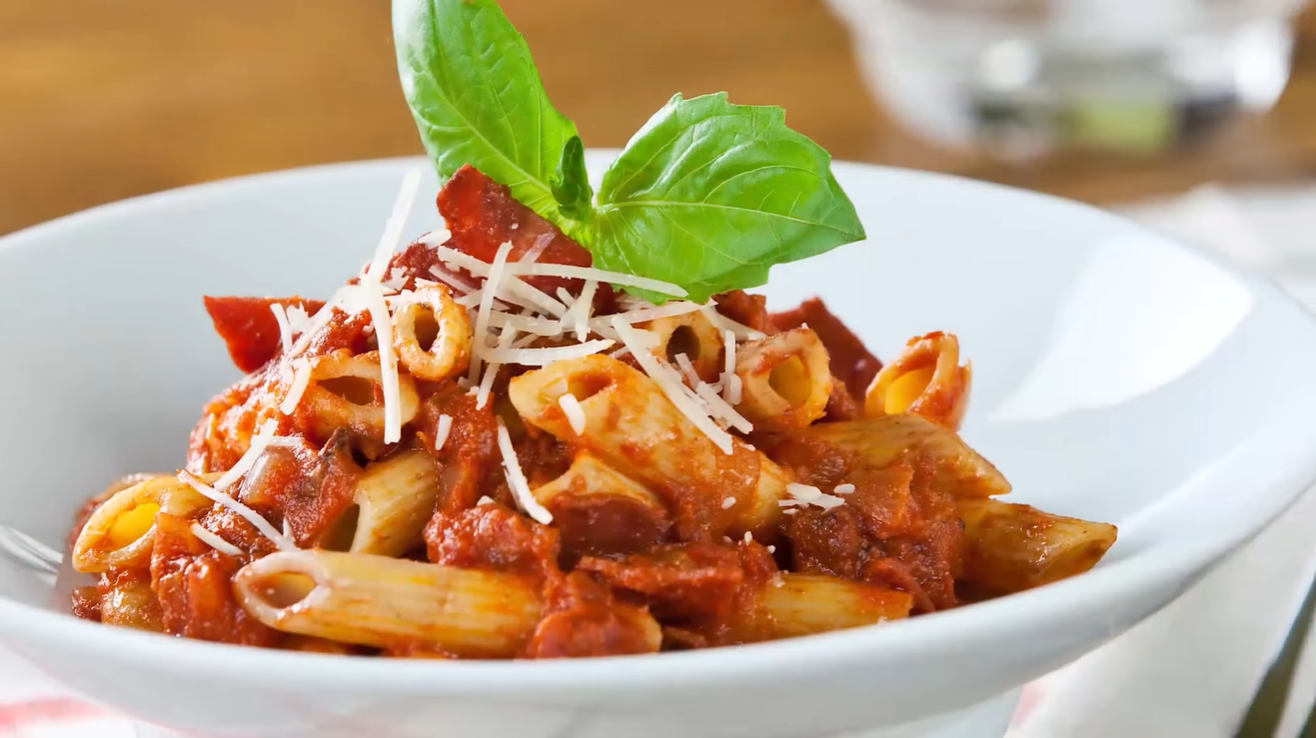 Penne Pasta Recipe with Ground Beef and Vodka Sauce - Recipes.net