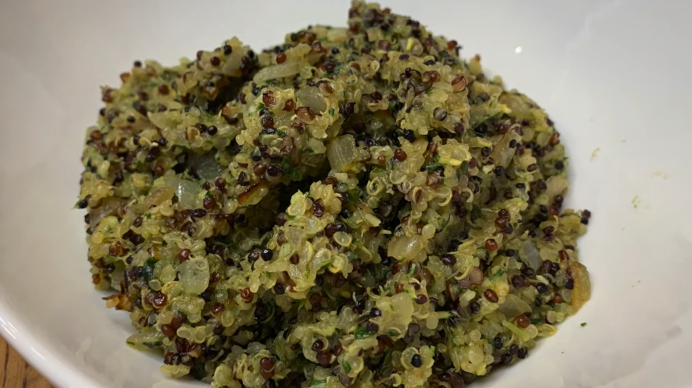 Pesto Quinoa with Toasted Almonds Recipe
