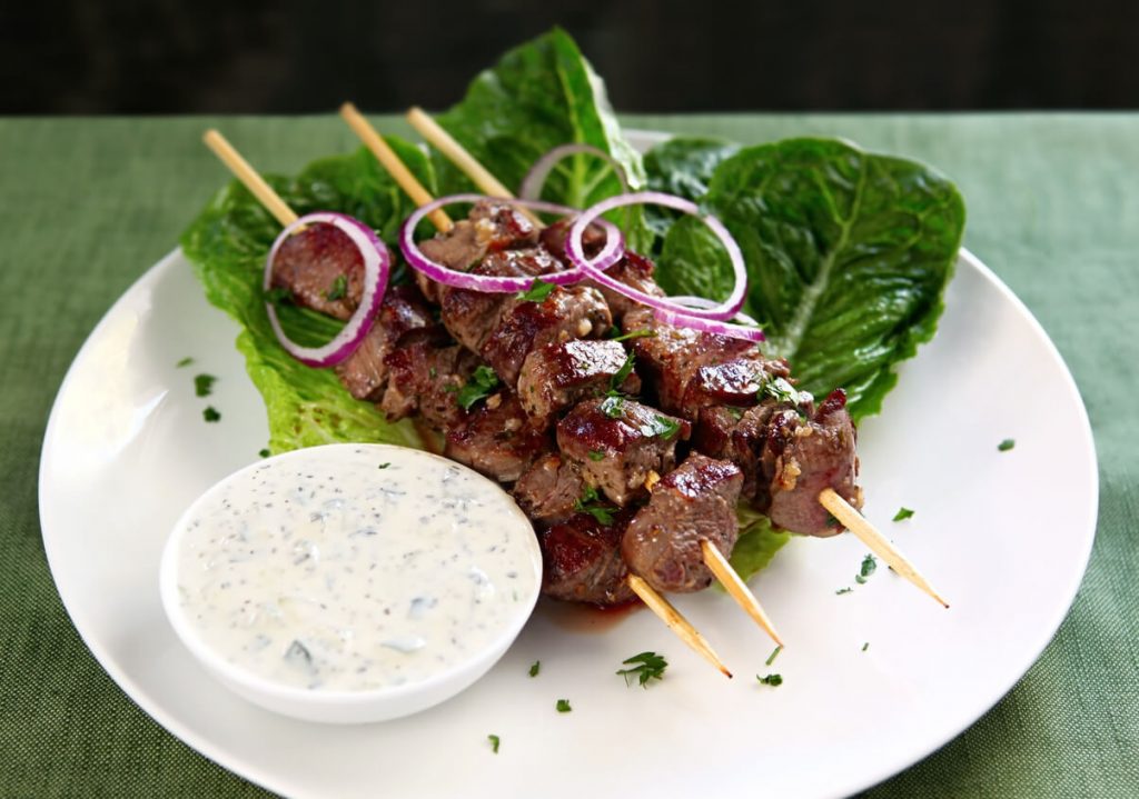 Marinated hotsell lamb kebabs