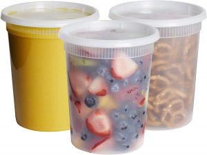 Comfy Package Plastic Deli Freezer Containers With Airtight Lids