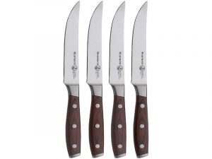 McCook MC55 Steak Knives - 8 Pieces Full Tang Serrated Stainless