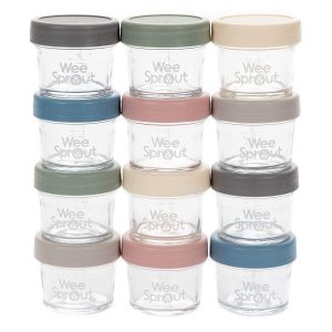 WeeSprout Glass Baby Food Storage Jars