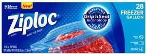 Ziploc Freezer Bags With New Grip 'n Seal Technology
