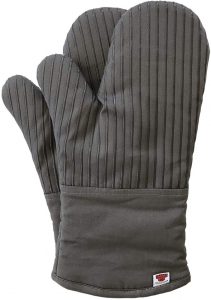 ARCLIBER Oven Mitts 1 Pair of Quilted Lining - Heat Resistant Kitchen  Gloves,Flame Oven Mitt Set,Grey
