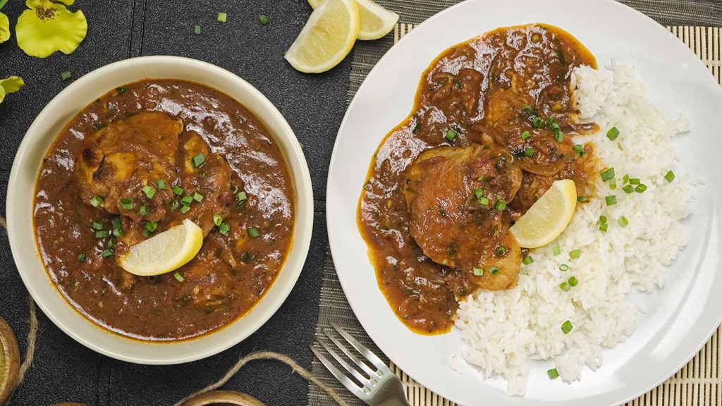 Braised Chicken Thighs in Tomato and Coconut Broth Recipe