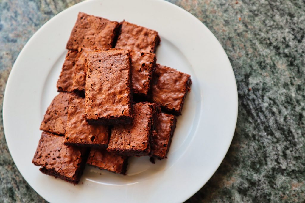 cake mix brownies on a plate