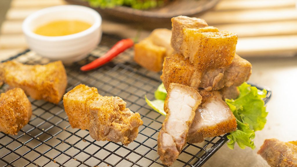 crackling pork belly bites recipe