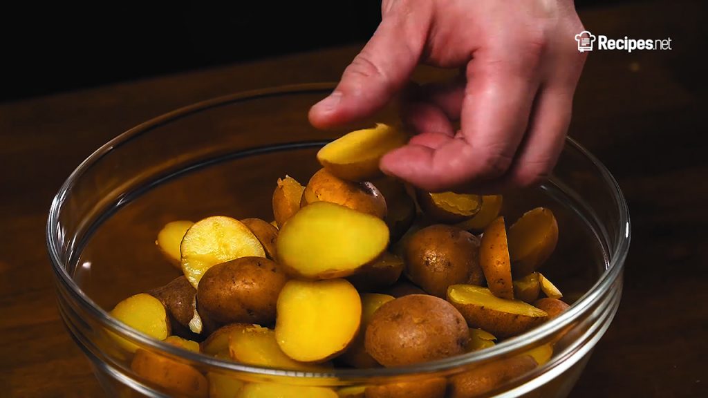 Preparing the Jamie Oliver’s Potato Salad with Lemon and Dill Recipe