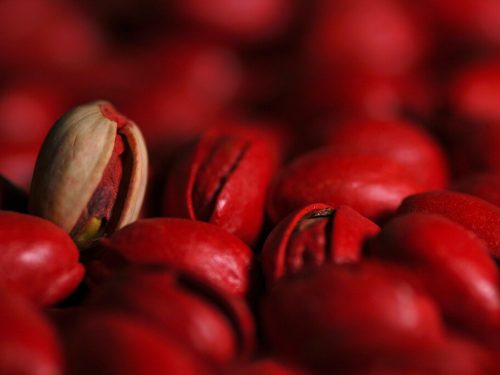 red pistachios