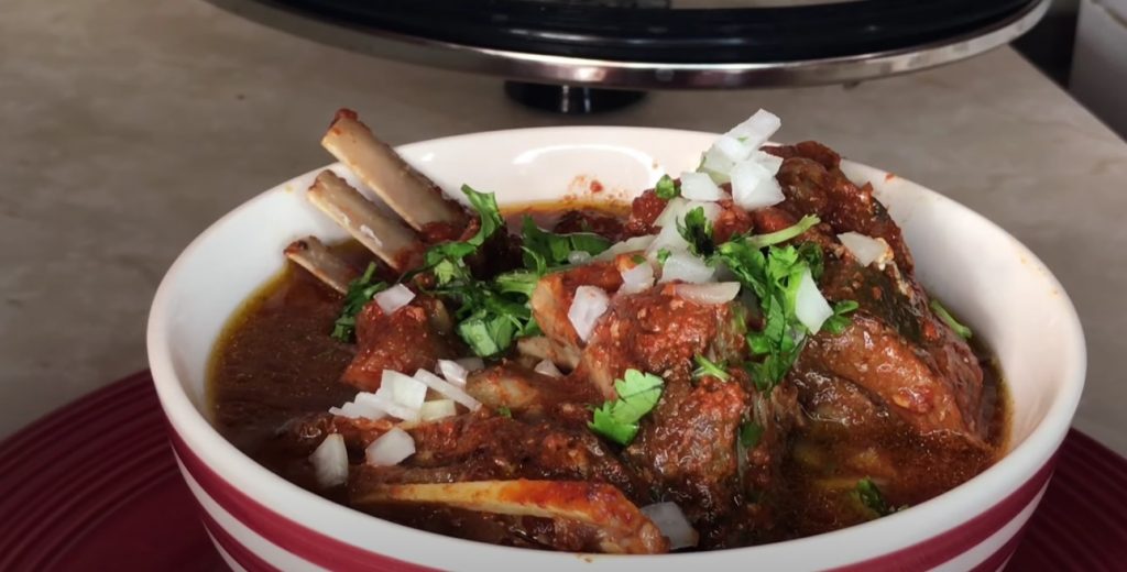 birria de chivo with ancho chiles