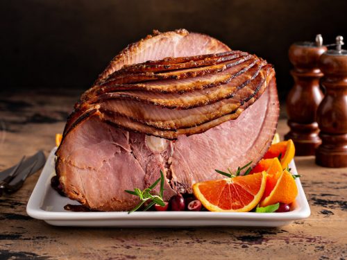 Hickory Smoked Ham Recipe, smoked ham with bbq rub and brown sugar glaze recipe