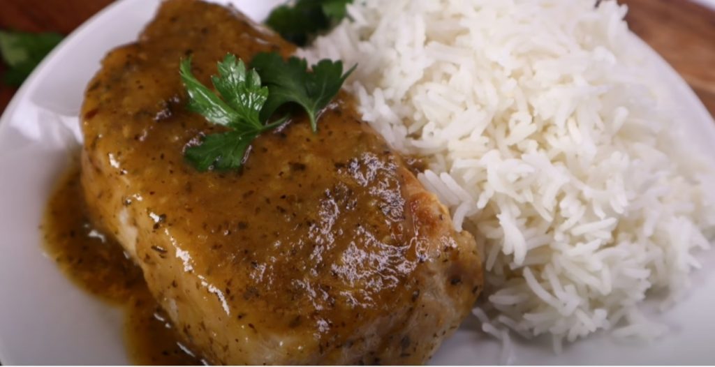 Frozen pork chops best sale and rice instant pot