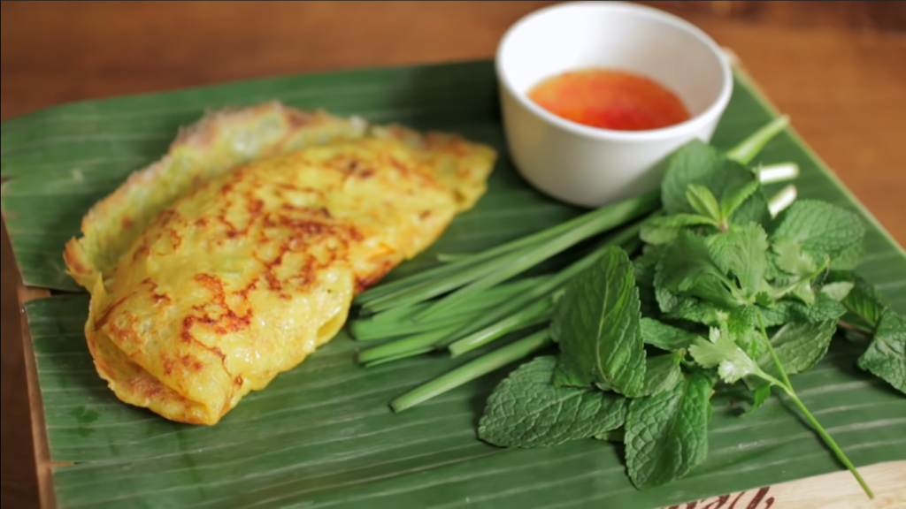 savory banh xeo and nuoc cham