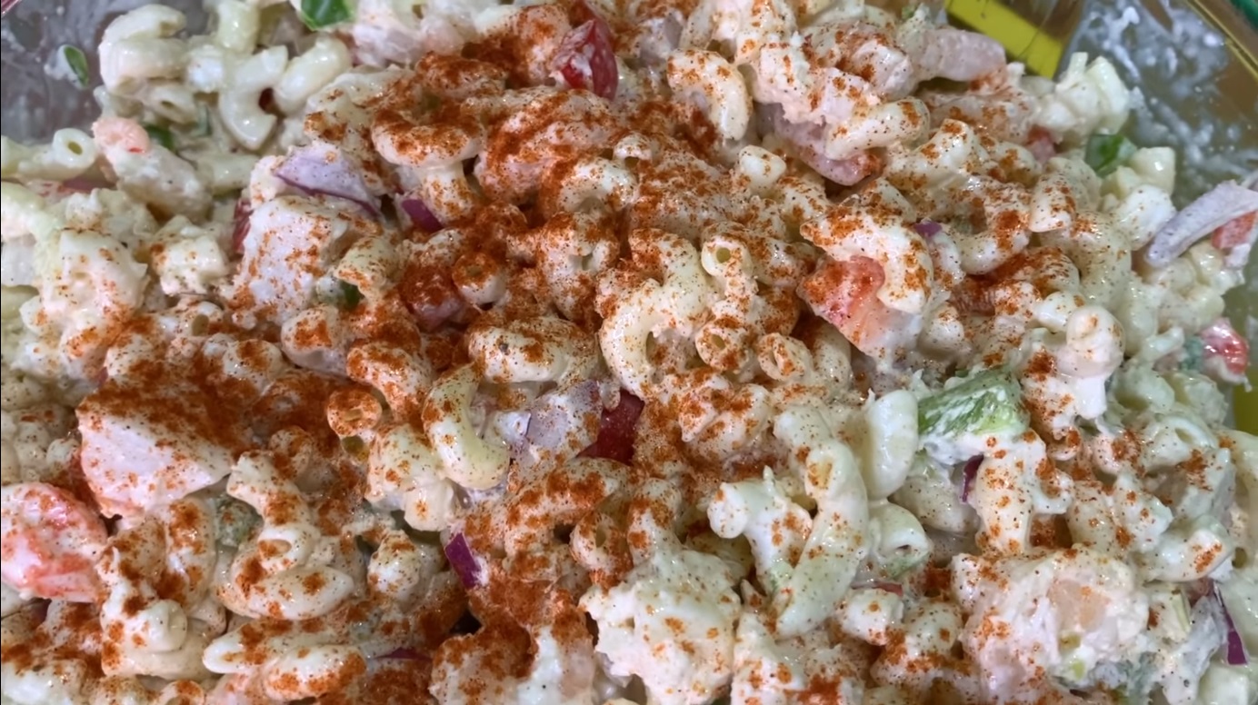 Pickle Olive and Imitation Crabmeat Pasta Salad Recipe - Recipes.net
