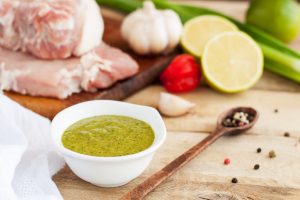 Jerk Sauce Recipe, Jerk sauce served on white bowl