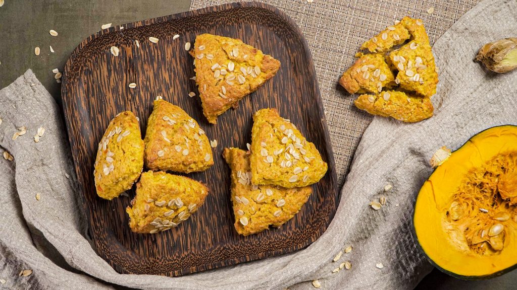 Pumpkin, Ginger, & Oat Scones