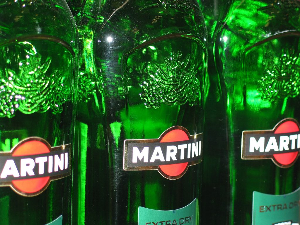 green bottles of dry vermouth