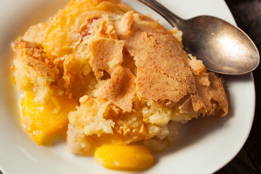 homemade mango cobbler