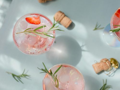 pink moscato sangria cocktail