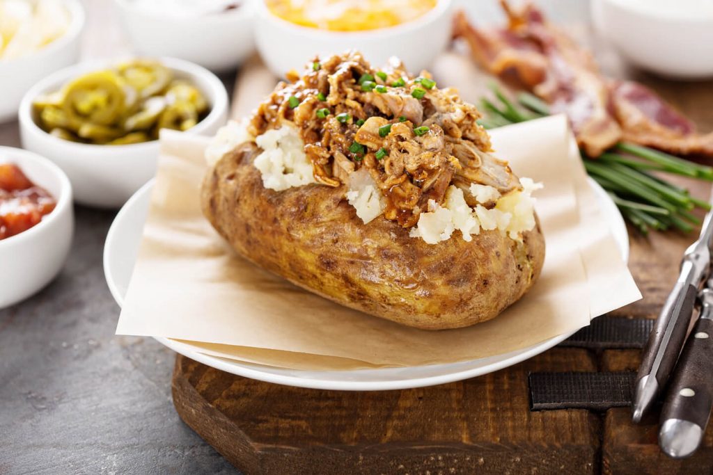 Pulled Pork Loaded Baked Potatoes Recipe