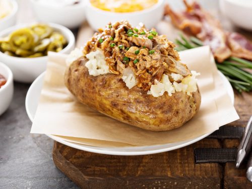 Pulled Pork Loaded Baked Potatoes Recipe