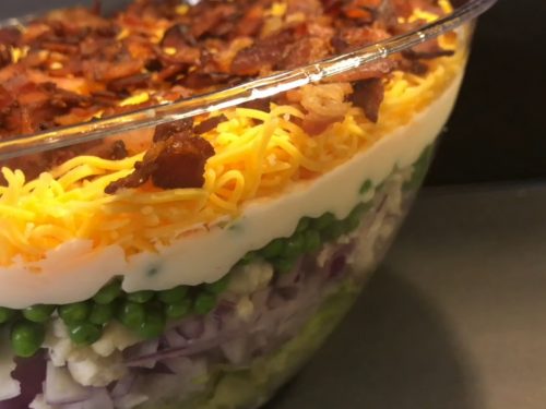 7 Layer Salad in Ranch Dressing Recipe