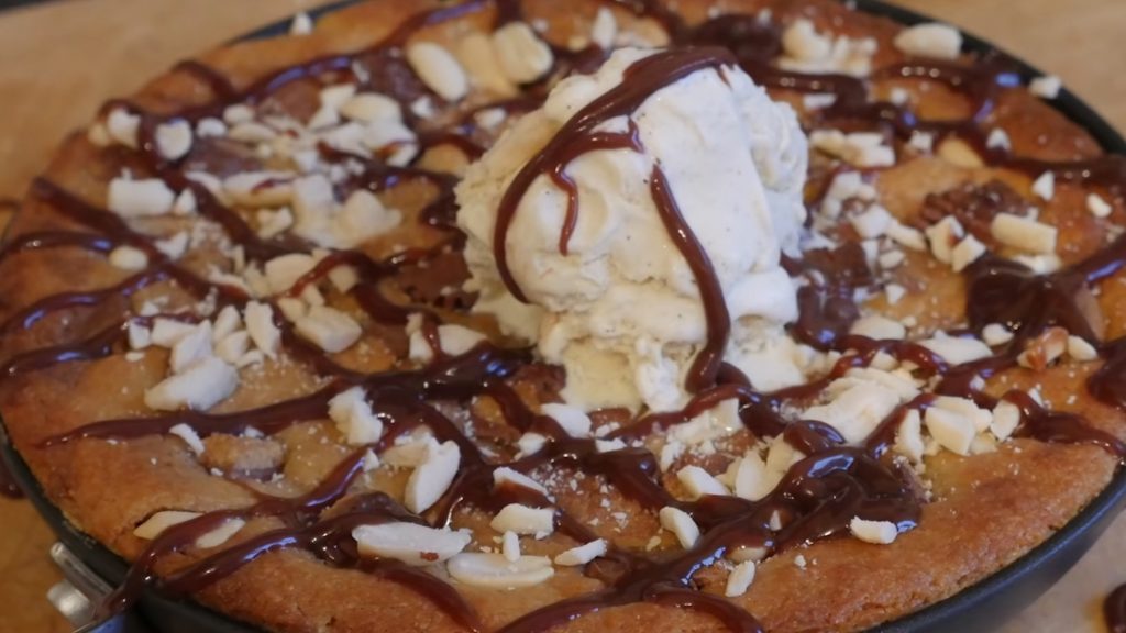 Chocolate Peanut Butter Skillet Cookie Recipe