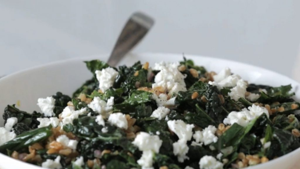 Farro and Kale Salad with Goat Cheese Recipe