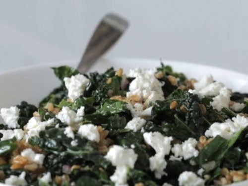 Farro and Kale Salad with Goat Cheese Recipe