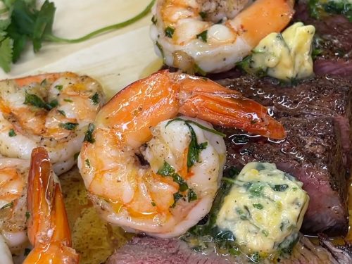 Garlic Butter Grilled Steak and Shrimp Recipe