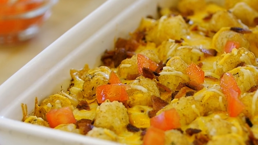 Chicken Bacon Ranch Tater Tot Casserole Recipe