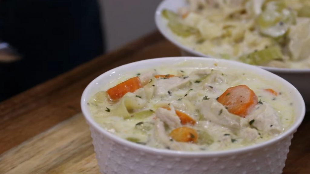 Light and Creamy Chicken Noodle Soup Recipe