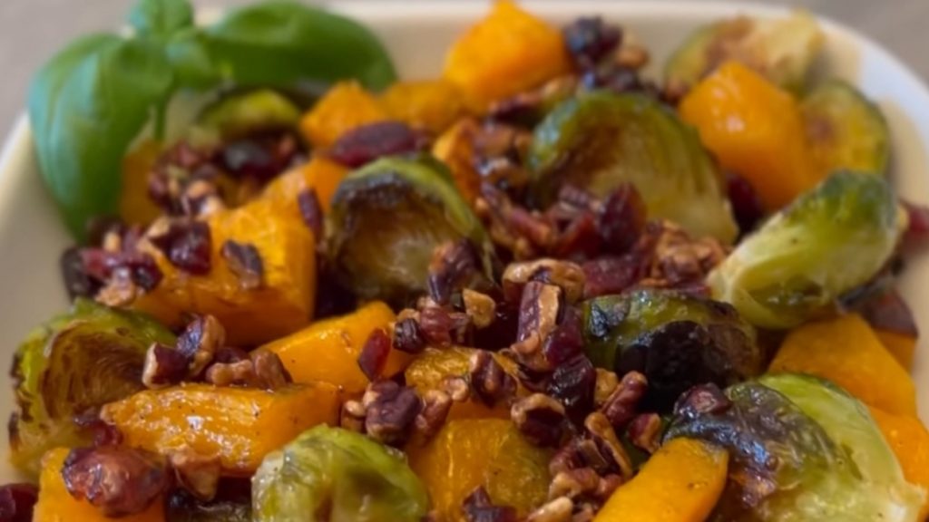Roasted Vegetables with Apples and Pecans Recipe