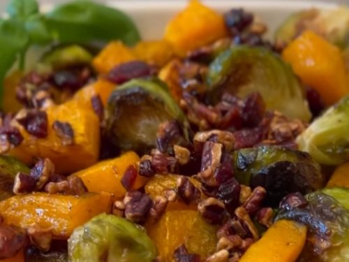 Roasted Vegetables with Apples and Pecans Recipe