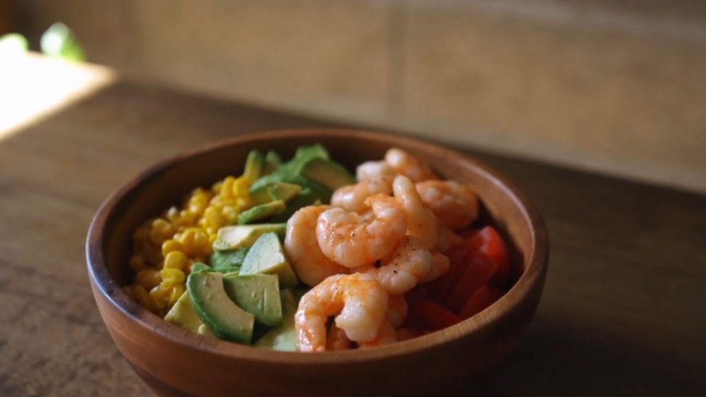Shrimp, Avocado & Roasted Corn Salad Recipe