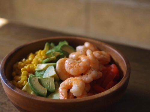 Shrimp, Avocado & Roasted Corn Salad Recipe