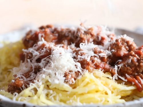 Spaghetti Squash with Meat Ragu Recipe