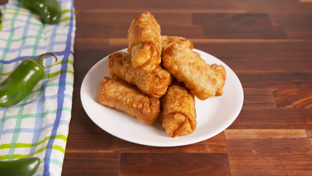 mini jalapeno popper egg rolls recipe