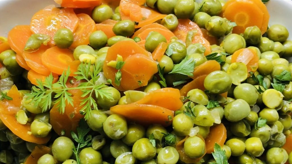 minty peas and carrots recipe
