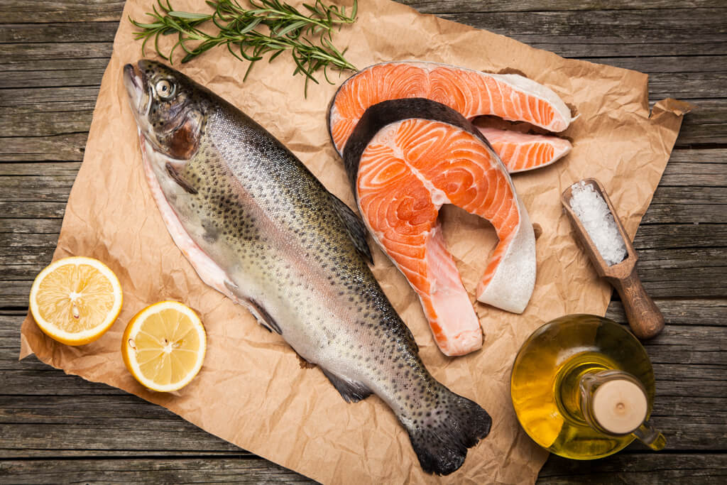 steelhead vs salmon, salmon fish and meat on a table