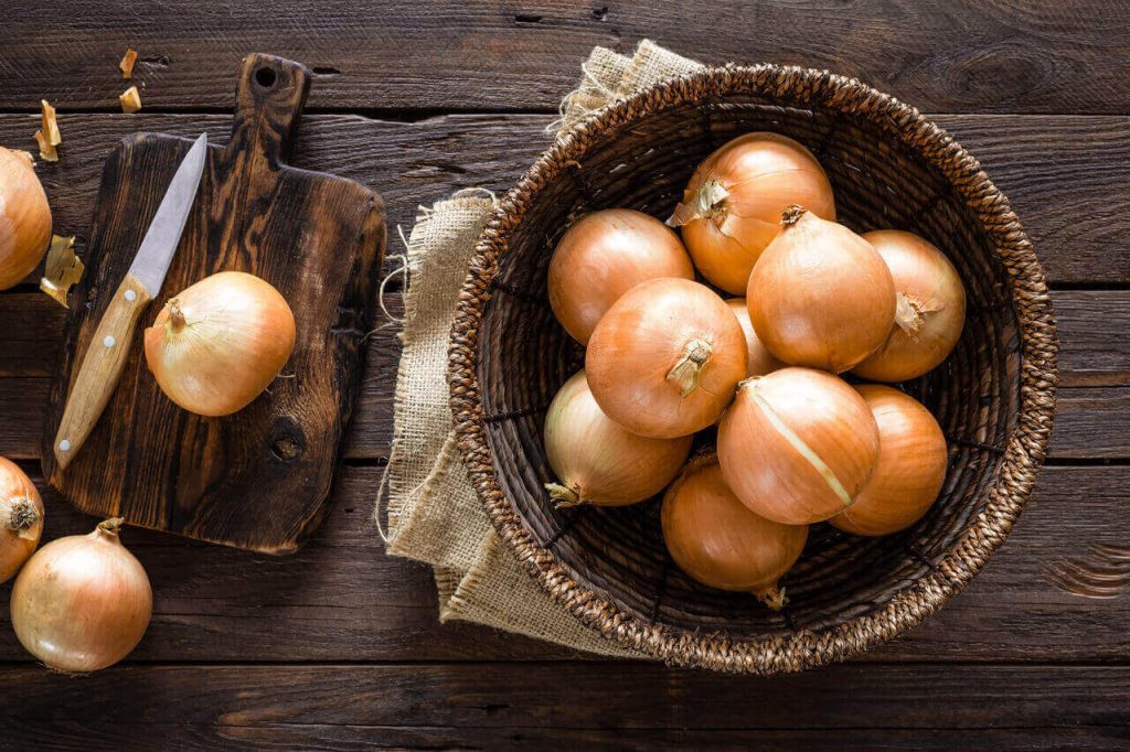 Basket of onions